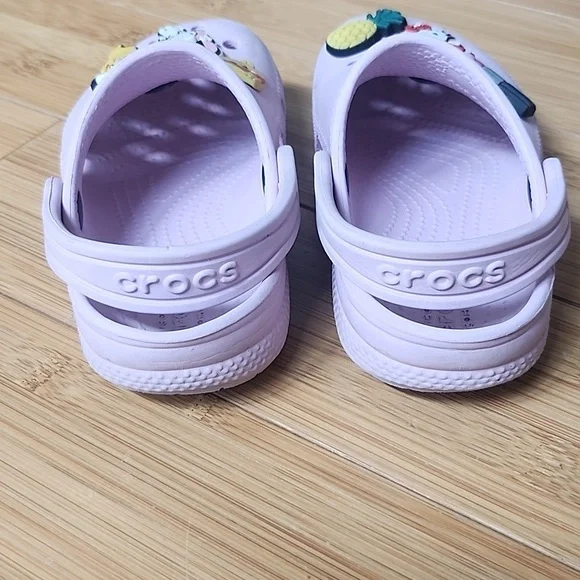 Girls bright light pink crocs sz 10 C - Picture 5 of 5